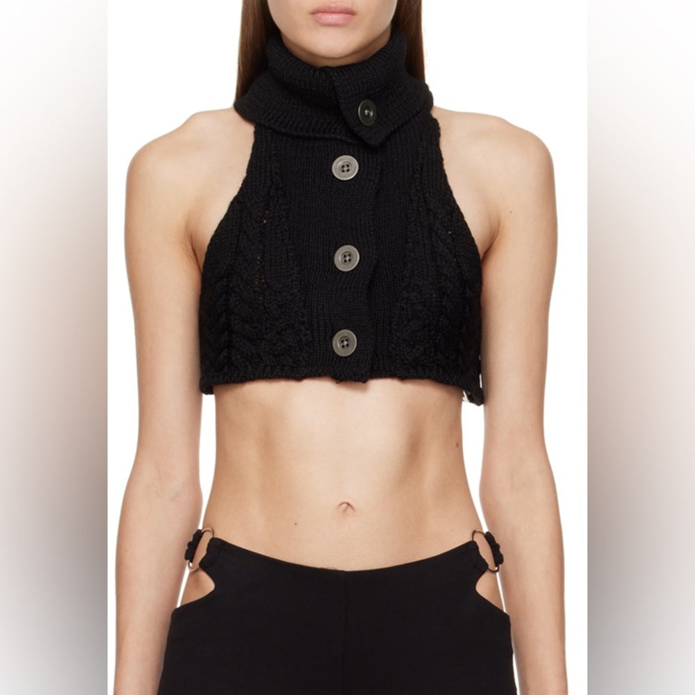 Miaou felix cropped wool sweater NWT